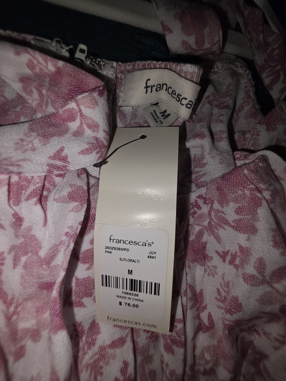 Francesca's Collections Pink Floral Tie-Shoulder Midi Dress - Picture 5 of 8